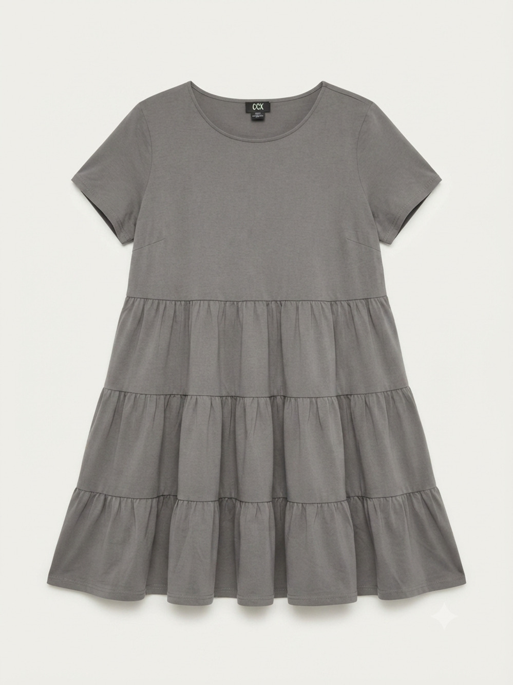 CCX Sweet Tier Dress Khaki Green Plus Size 18 Babydoll Mini Breathable Cotton
